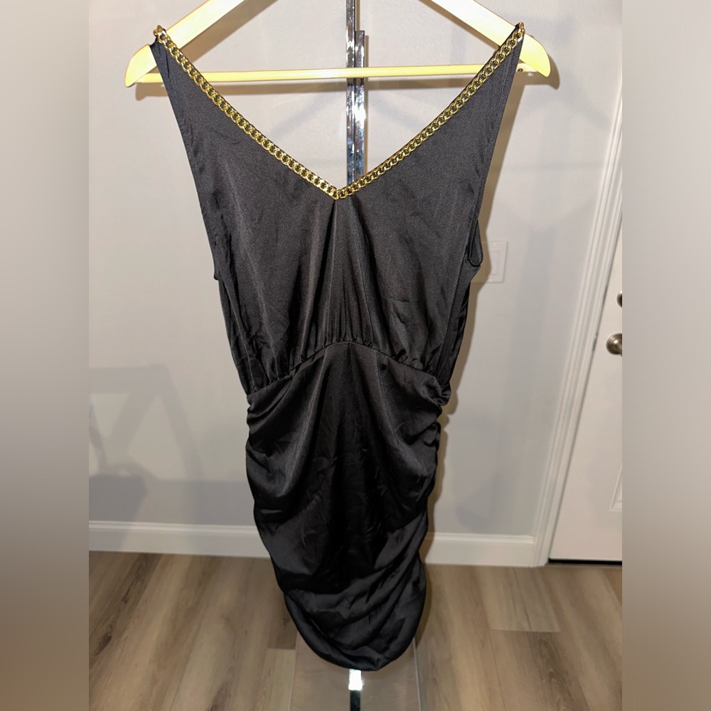 NWT Generation Love Kinsley Chain Dress in Black Size Small